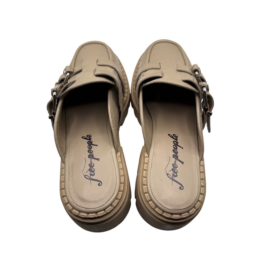 NEW FREE PEOPLE Buckle Lyra Lug Loafers, Cream, Size 40/US 9 - Picture 5 of 10